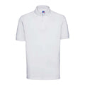 White - Front - Russell Mens Classic Cotton Pique Polo Shirt