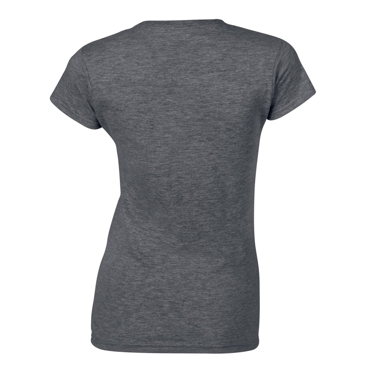 Dark Heather - Back - Gildan Womens-Ladies Softstyle Ringspun Cotton T-Shirt