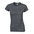 Dark Heather - Front - Gildan Womens-Ladies Softstyle Ringspun Cotton T-Shirt