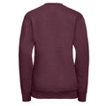 Burgundy - Back - Russell Collection Childrens-Kids V Neck Sweatshirt