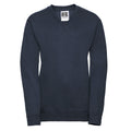 French Navy - Front - Russell Collection Childrens-Kids V Neck Sweatshirt