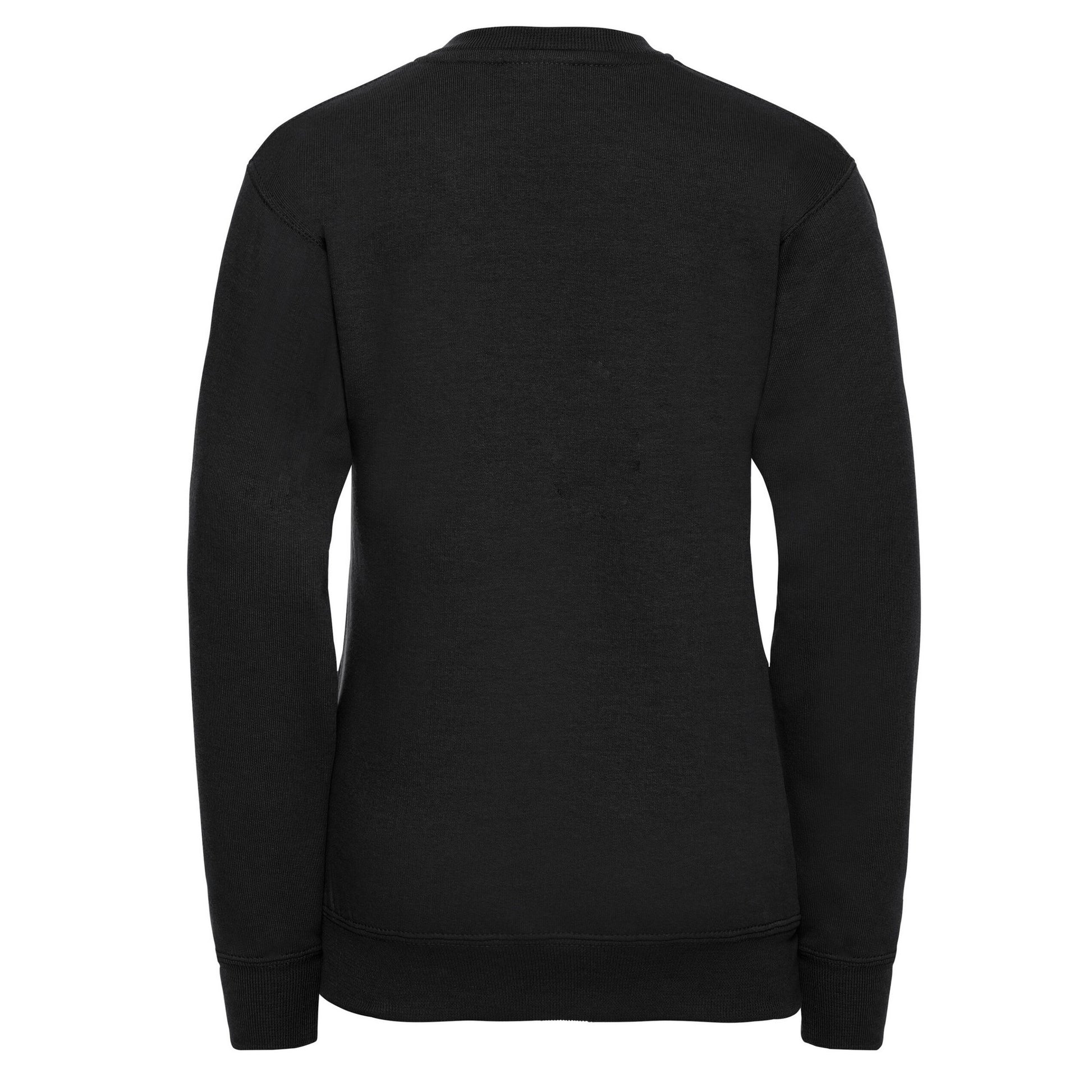 Black - Back - Russell Collection Childrens-Kids V Neck Sweatshirt