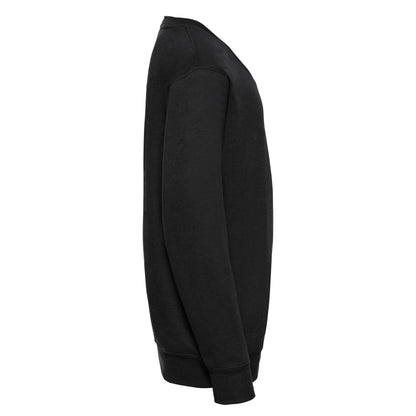 Black - Side - Russell Collection Childrens-Kids V Neck Sweatshirt