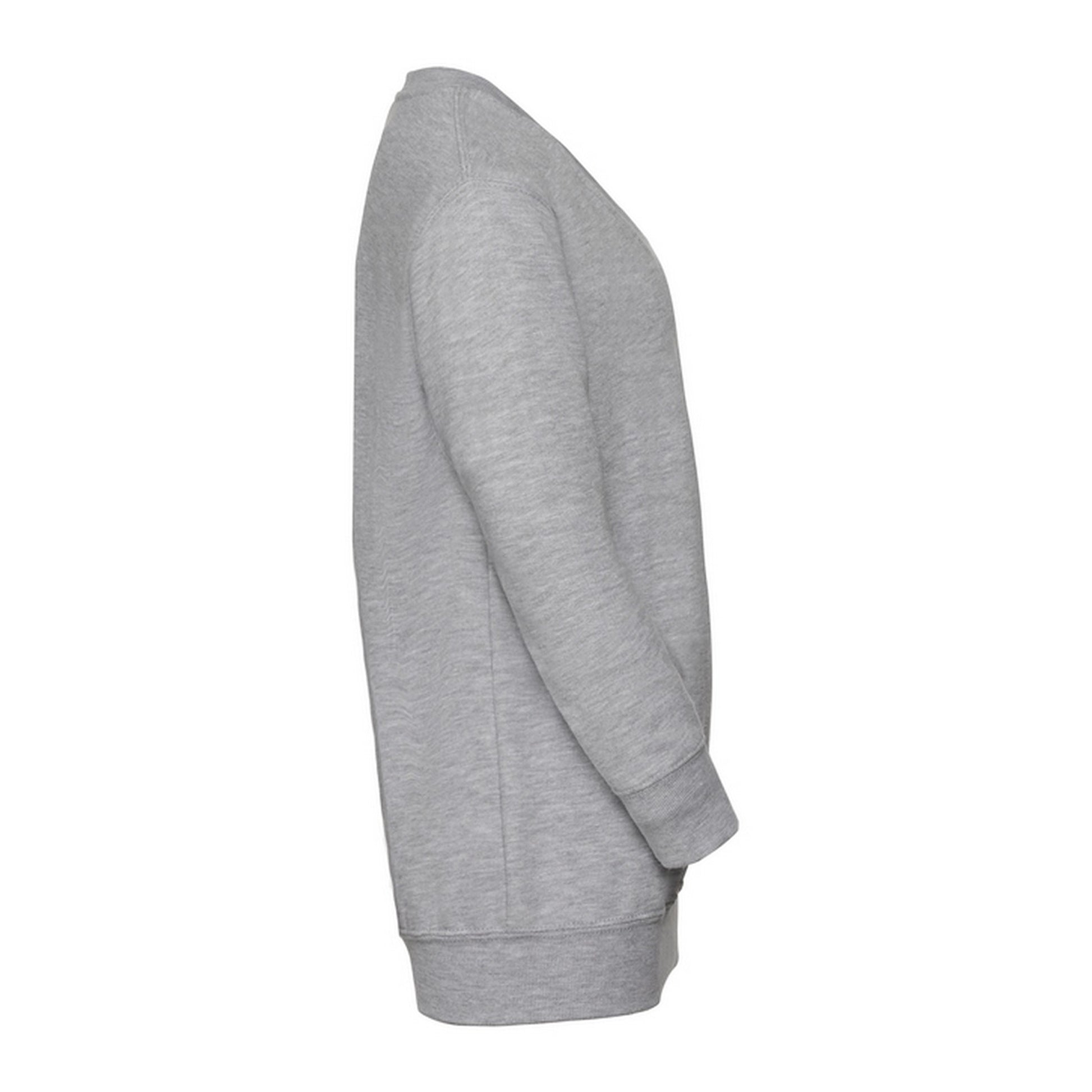 Light Oxford - Side - Russell Collection Childrens-Kids V Neck Sweatshirt