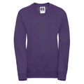 Purple - Front - Russell Collection Childrens-Kids V Neck Sweatshirt