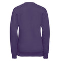 Purple - Back - Russell Collection Childrens-Kids V Neck Sweatshirt