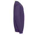 Purple - Side - Russell Collection Childrens-Kids V Neck Sweatshirt