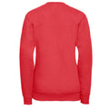 Bright Red - Back - Russell Collection Childrens-Kids V Neck Sweatshirt