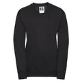 Black - Front - Russell Collection Childrens-Kids V Neck Sweatshirt
