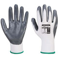 Grey - Back - Portwest Flexo Grip Nitrile Gloves (A310) - Safetywear - Workwear