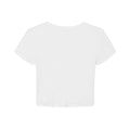 White - Back - Bella + Canvas Womens-Ladies Micro-Rib Cropped T-Shirt