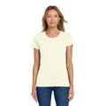 Off White - Side - Gildan Womens-Ladies Heavy Cotton T-Shirt