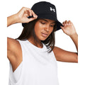 Black-White - Side - Under Armour Unisex Adult Blitzing Logo Bucket Hat