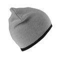 Grey-Black - Front - Result Winter Essentials Unisex Adult Reversible Fashion Beanie