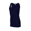 Navy - Side - Gildan Womens-Ladies Softstyle Tank Top