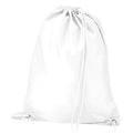 White - Front - Quadra Drawstring Bag