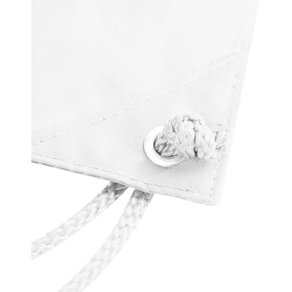 White - Back - Quadra Drawstring Bag