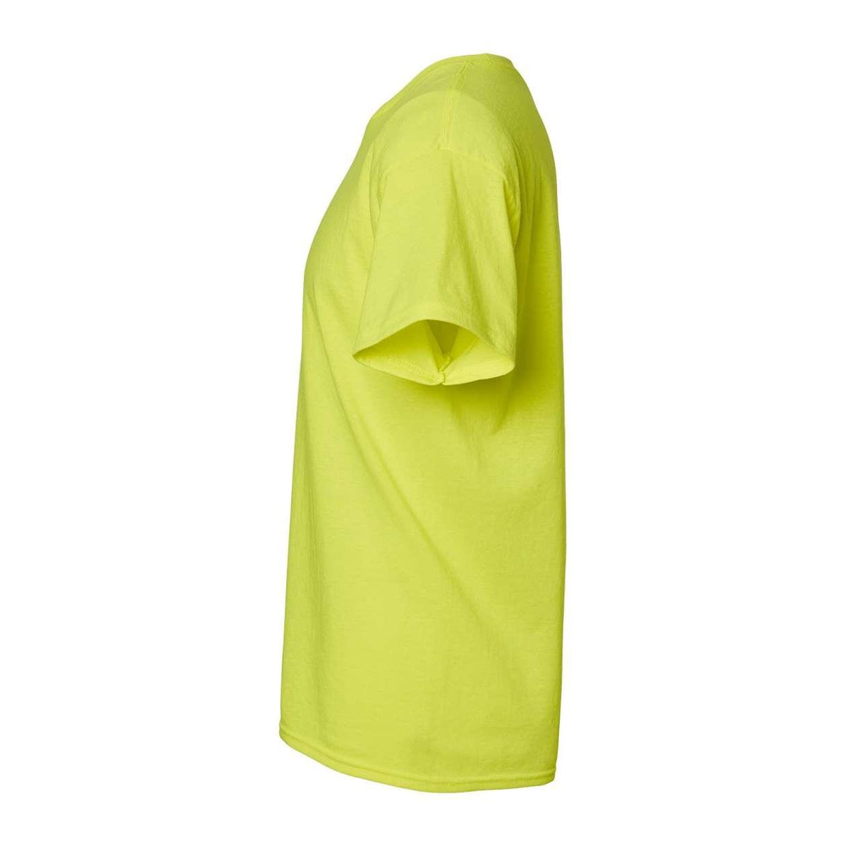 Safety Green - Side - Hanes Essential-T T-Shirt