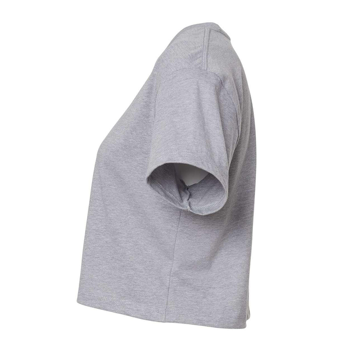 Heather Grey - Side - Next Level Women's Ideal Crop Top