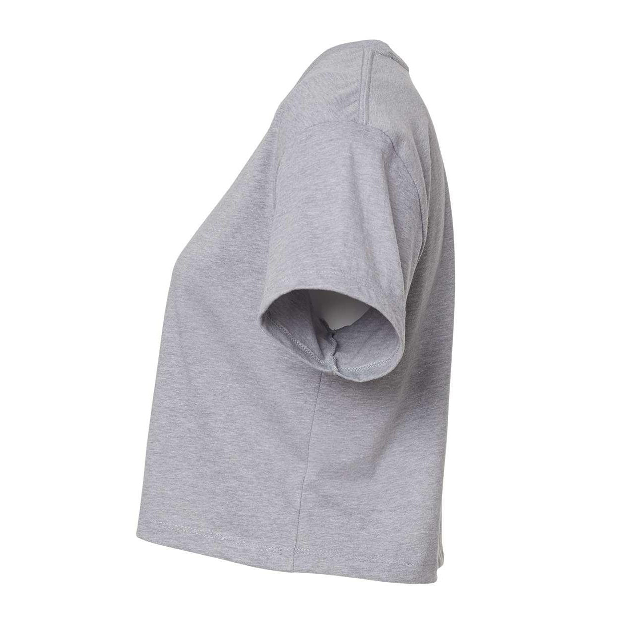Heather Grey - Side - Next Level Women's Ideal Crop Top