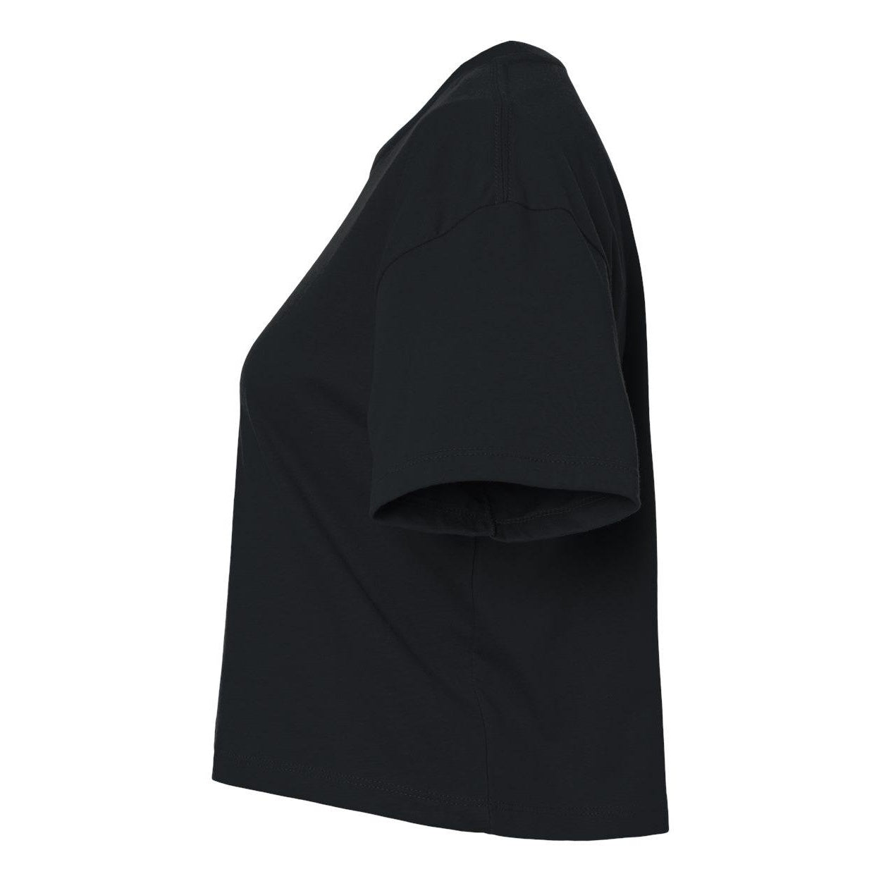 Black - Side - Next Level Women's Ideal Crop Top