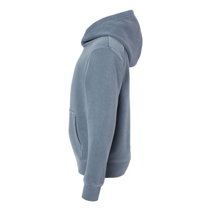 Pigment Slate Blue - Side - Independent Trading Co. Youth Midweight Pigment-Dyed Hooded Sweatshirt