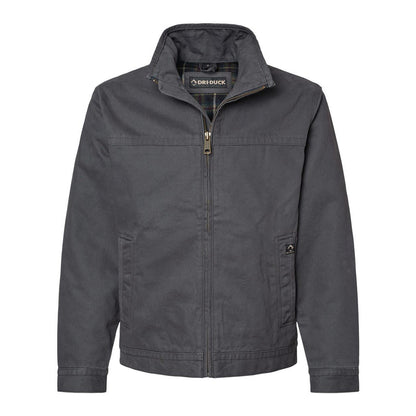 Charcoal - Front - DRI DUCK Maverick Boulder Cloth Jacket with Blanket Lining