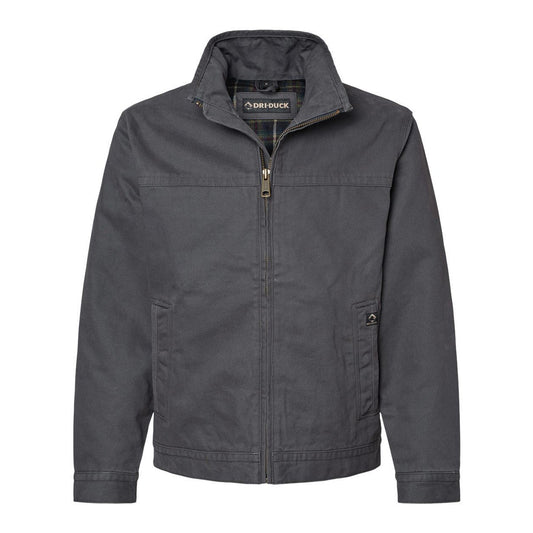 Charcoal - Front - DRI DUCK Maverick Boulder Cloth Jacket with Blanket Lining
