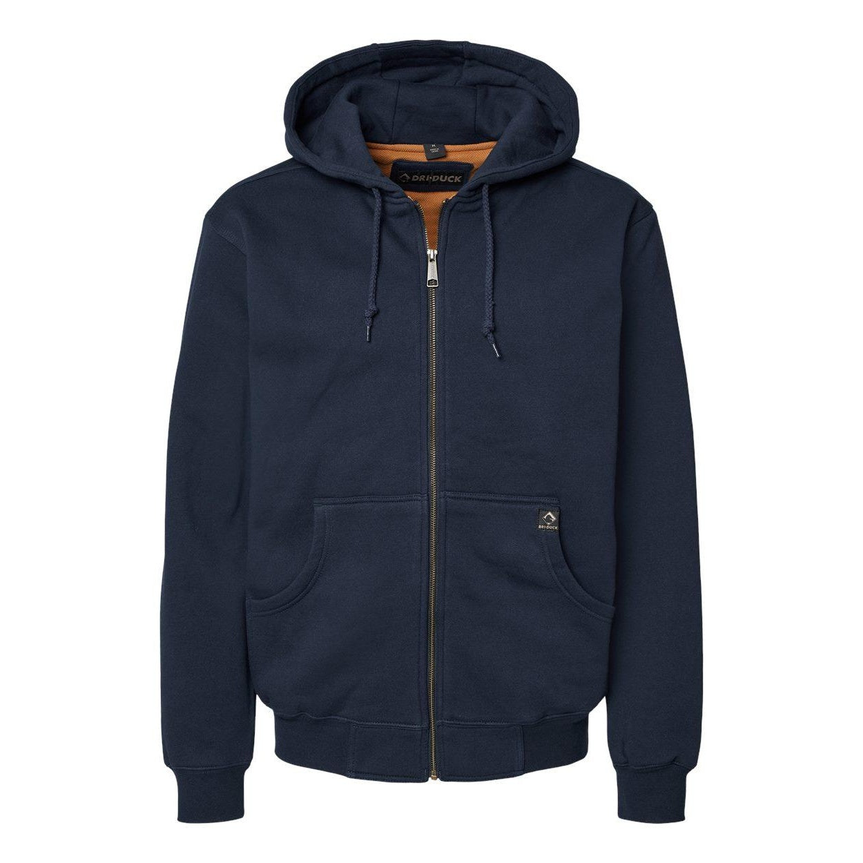 Navy - Front - DRI DUCK Crossfire Heavyweight Power Fleece Hooded Jacket with Thermal Lining