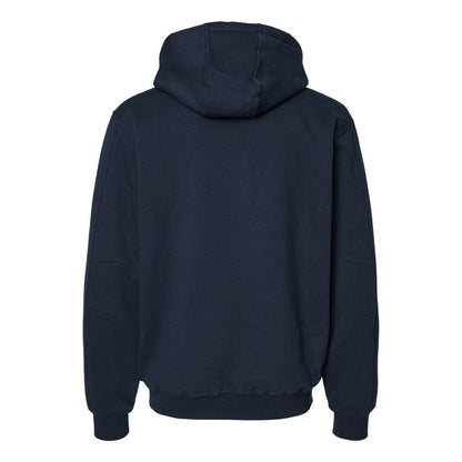 Navy - Back - DRI DUCK Crossfire Heavyweight Power Fleece Hooded Jacket with Thermal Lining