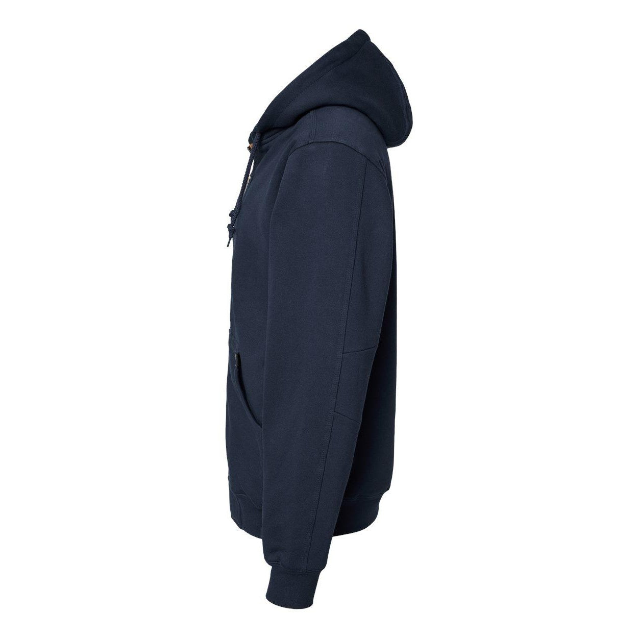 Navy - Side - DRI DUCK Crossfire Heavyweight Power Fleece Hooded Jacket with Thermal Lining