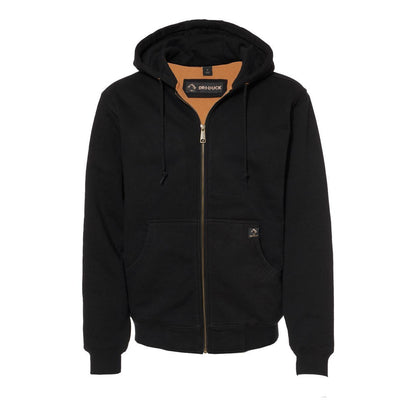 Black - Front - DRI DUCK Crossfire Heavyweight Power Fleece Hooded Jacket with Thermal Lining