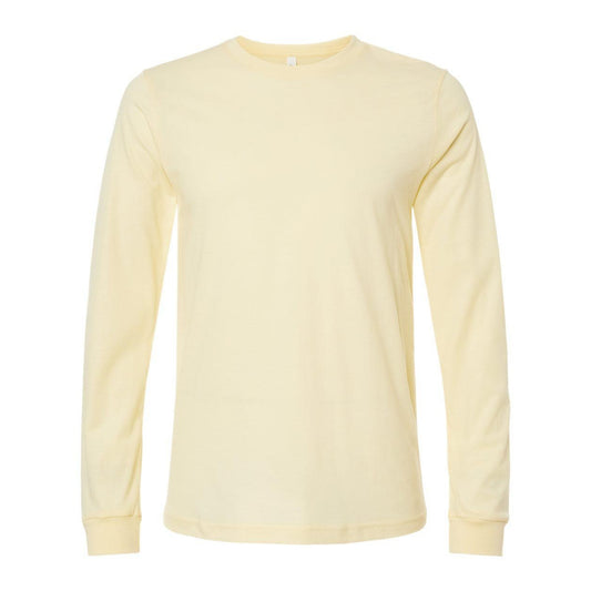 Heather French Vanilla - Front - BELLA + CANVAS Heather CVC Long Sleeve Tee