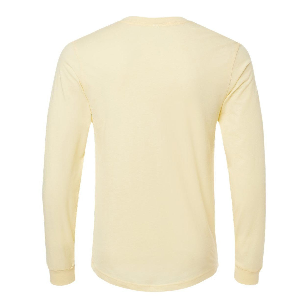 Heather French Vanilla - Back - BELLA + CANVAS Heather CVC Long Sleeve Tee