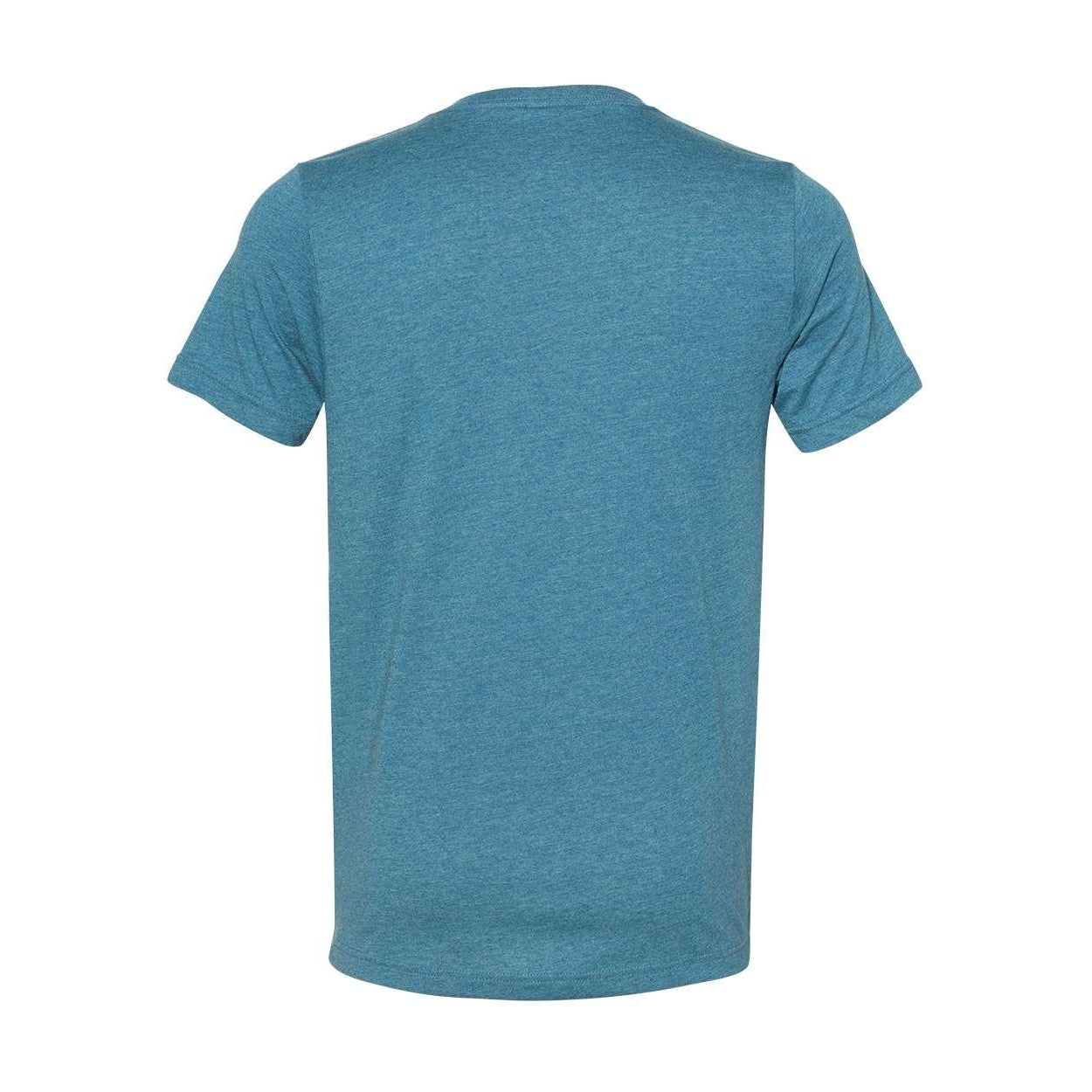 Heather Deep Teal - Back - BELLA + CANVAS Heather CVC V-Neck Tee