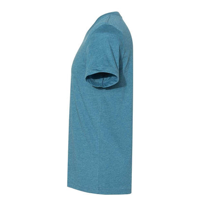 Heather Deep Teal - Side - BELLA + CANVAS Heather CVC V-Neck Tee