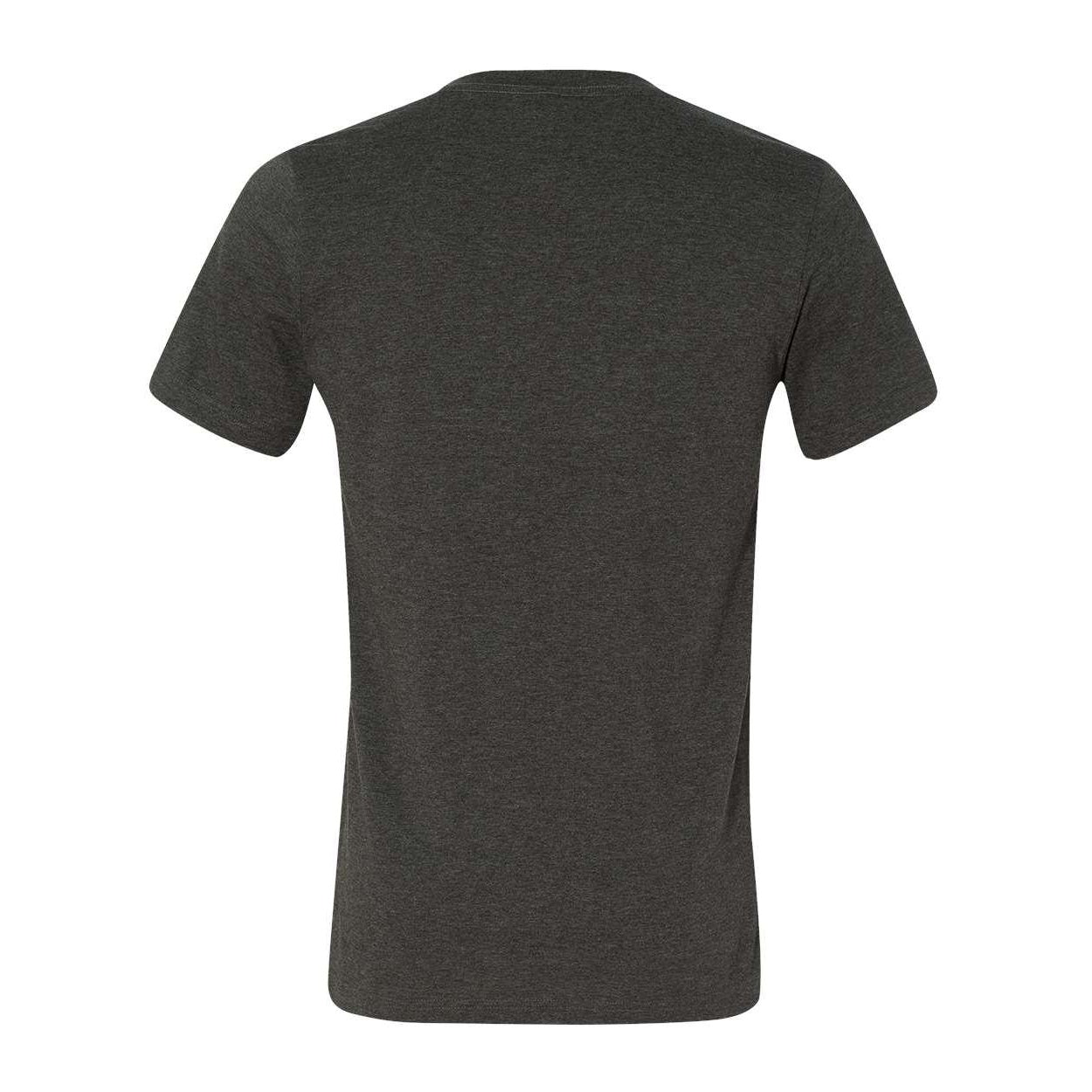 Dark Grey Heather - Back - BELLA + CANVAS Heather CVC V-Neck Tee