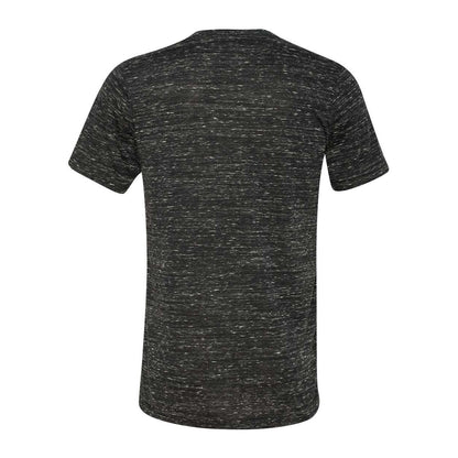 Black Marble - Back - BELLA + CANVAS Textured Jersey V-Neck Tee