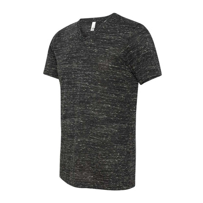 Black Marble - Side - BELLA + CANVAS Textured Jersey V-Neck Tee
