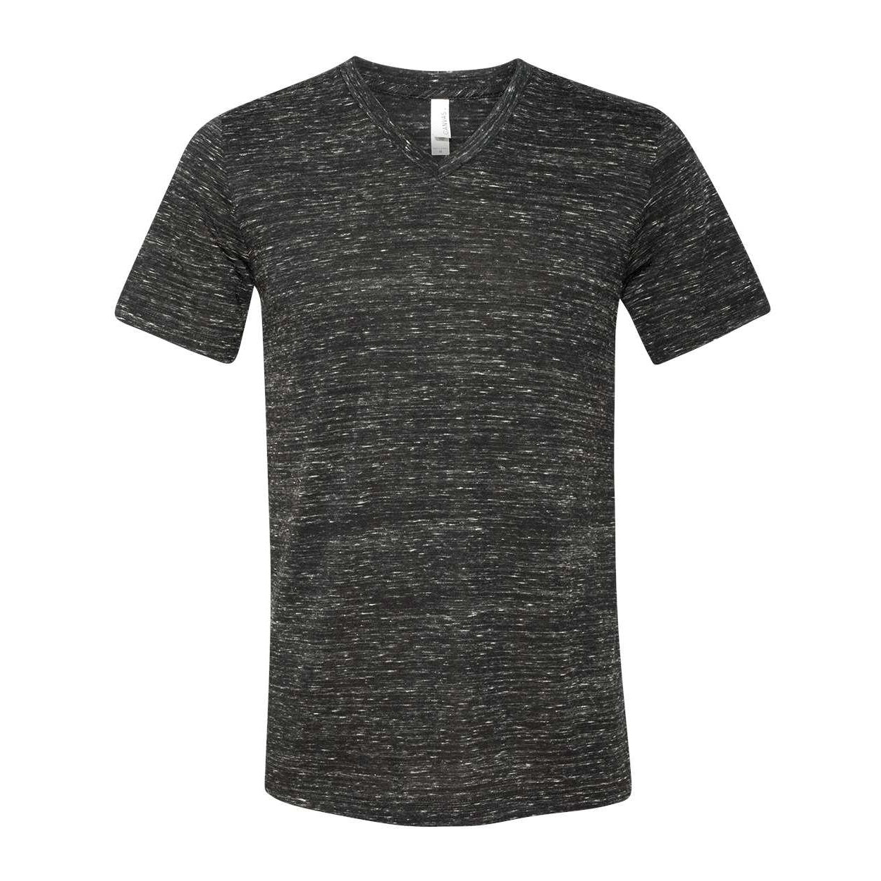Black Marble - Front - BELLA + CANVAS Textured Jersey V-Neck Tee