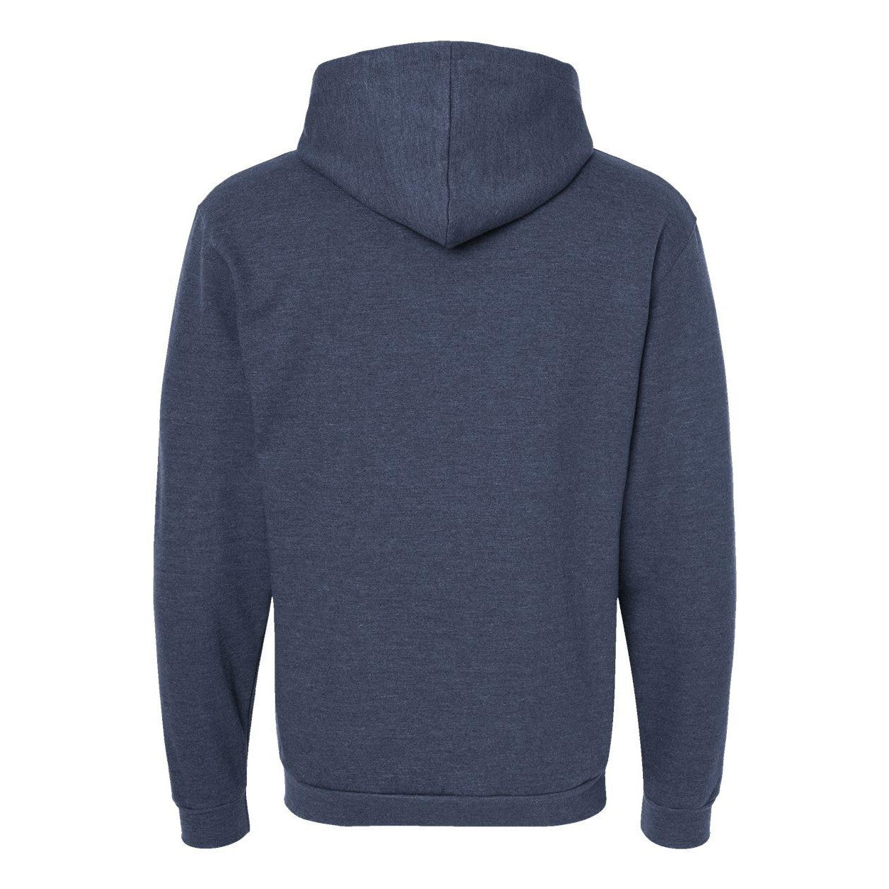 Heather Denim - Back - Tultex Unisex Full-Zip Hooded Sweatshirt