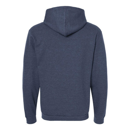 Heather Denim - Back - Tultex Unisex Full-Zip Hooded Sweatshirt