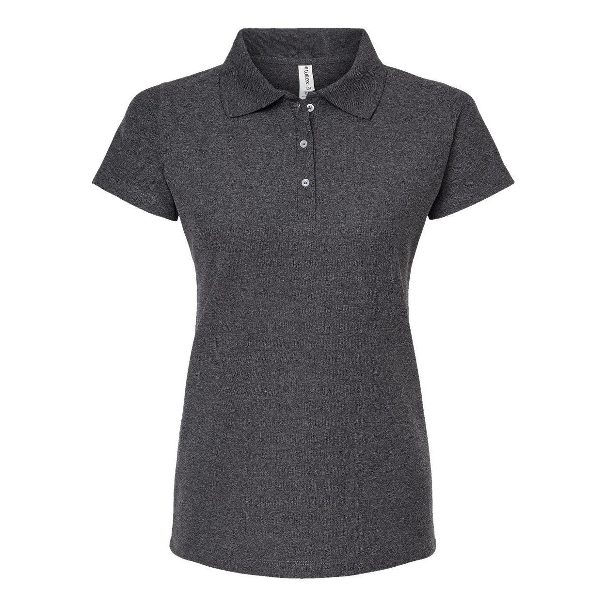 Heather Charcoal - Front - Tultex Women's 50-50 Sport Polo