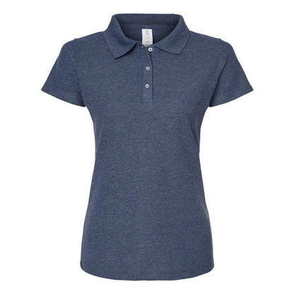 Heather Navy - Front - Tultex Women's 50-50 Sport Polo
