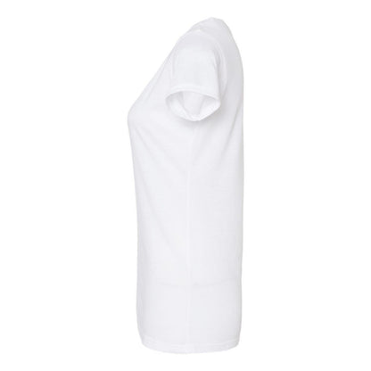 White - Side - Tultex Women's Poly-Rich Scoop Neck T-Shirt