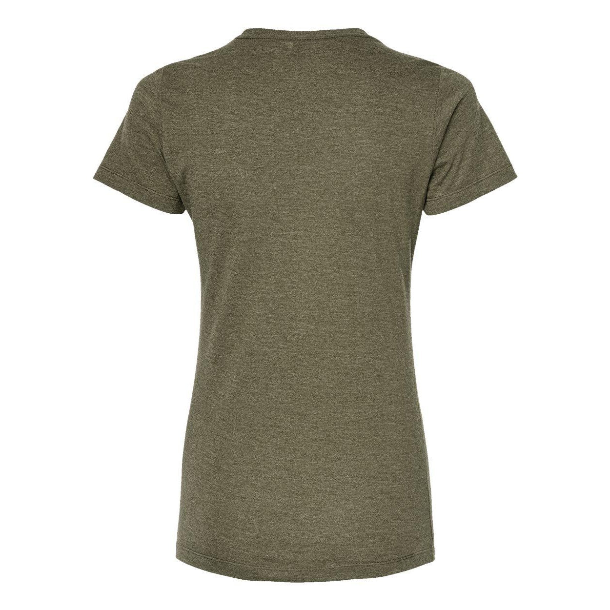 Olive Heather - Back - Tultex Women's Premium Cotton Blend T-Shirt