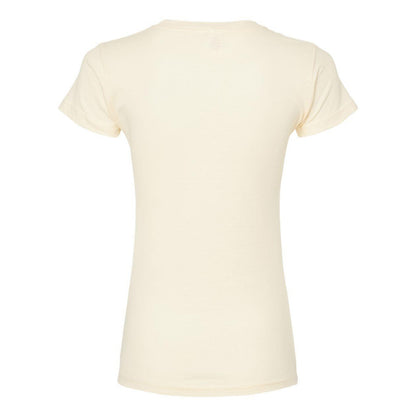 Heather Grey - Back - Tultex Women's Slim Fit Fine Jersey T-Shirt