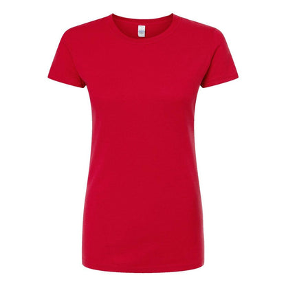 Heather Grey - Side - Tultex Women's Slim Fit Fine Jersey T-Shirt