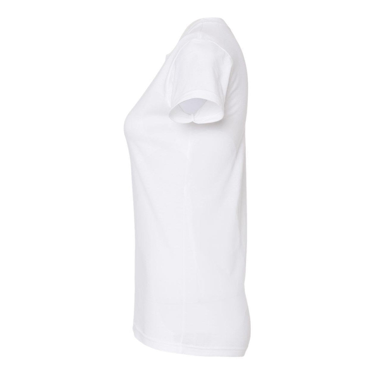 White - Side - Tultex Women's Slim Fit Fine Jersey T-Shirt