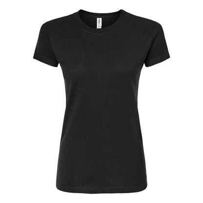 Black - Front - Tultex Women's Slim Fit Fine Jersey T-Shirt